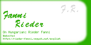 fanni rieder business card